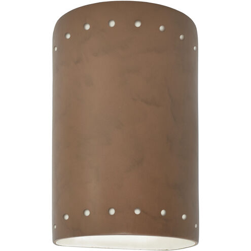 Ambiance Cylinder LED 5.75 inch Terra Cotta Wall Sconce Wall Light, Small
