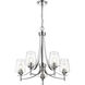 Joliet 5 Light 25 inch Chrome Chandelier Ceiling Light