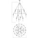 Campbell 35 Light 42.38 inch Vintage Black with Warm Brass Chandelier Ceiling Light