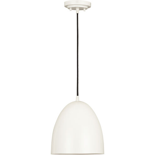 Z-Studio 1 Light 9.5 inch Satin White Pendant Ceiling Light in Matte White