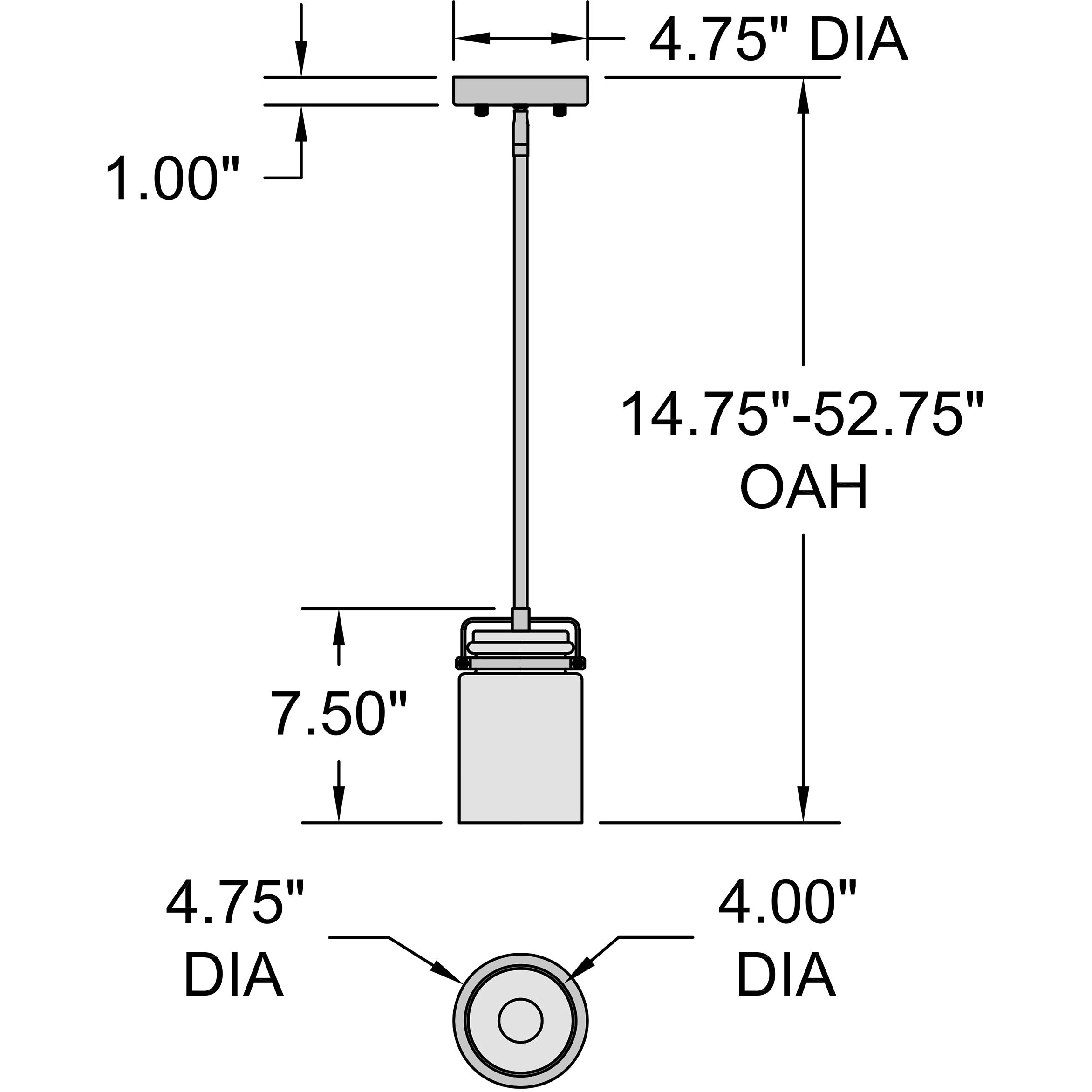 Shelby LED 4.5 inch Brushed Steel and Clear Pendant Ceiling Light