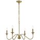 Rohan 4 Light 30 inch Satin Gold Chandelier Ceiling Light