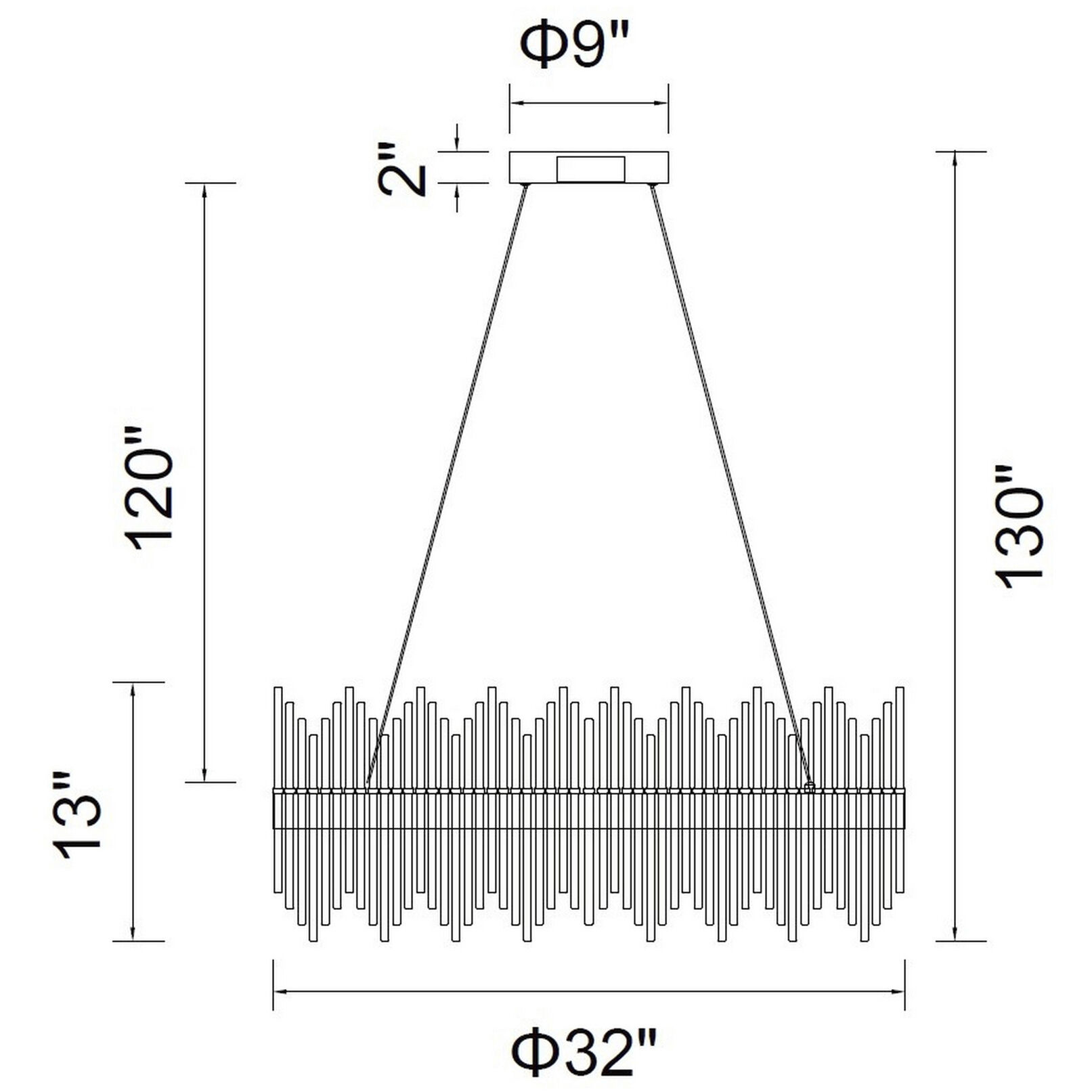 Genevieve LED 32 inch Medallion Gold Chandelier Ceiling Light