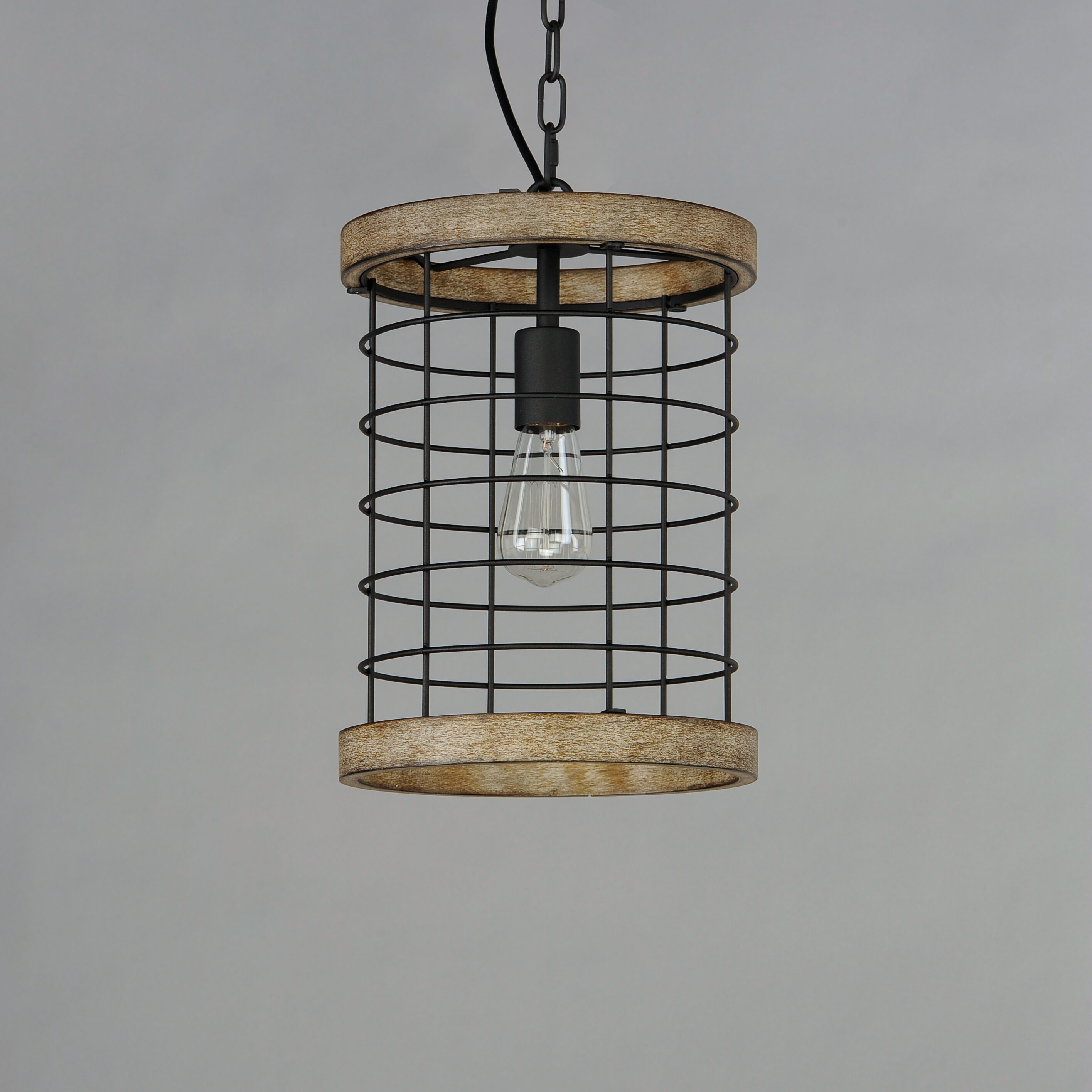 Homestead 1 Light 10 inch Driftwood/Black Single Pendant Ceiling Light