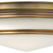 Hadley 3 Light 14 inch Brushed Bronze Indoor Flush Mount Ceiling Light