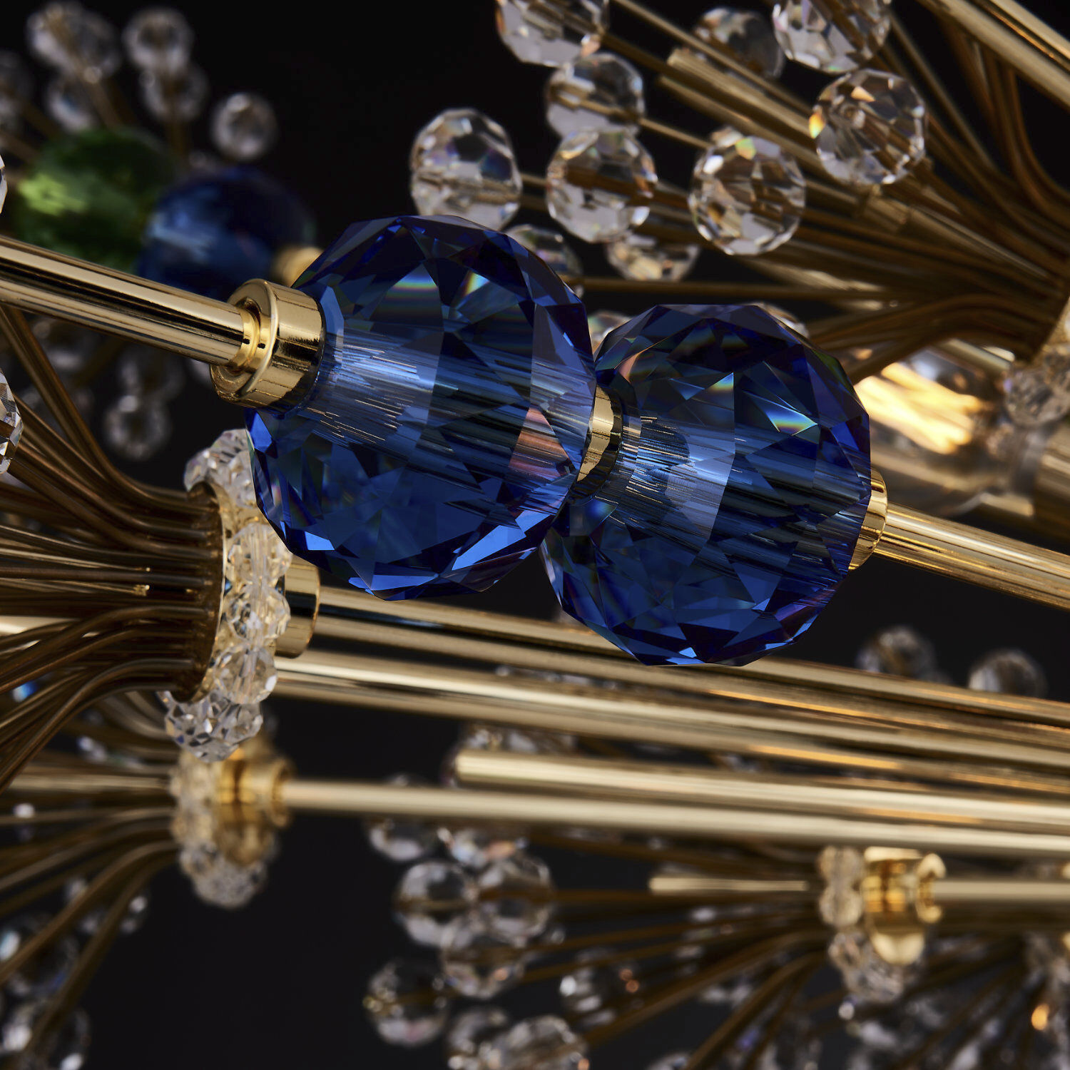 Constellation 46 Light 60 inch 18K Gold Pendant Ceiling Light in Constellation Colorata