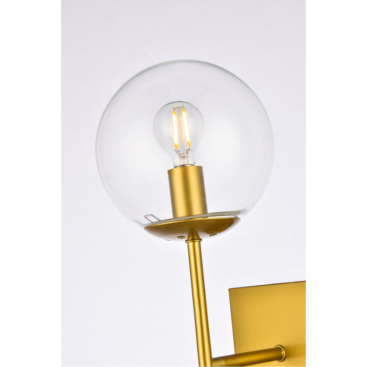 Neri 2 Light 7 inch Brass Bath Sconce Wall Light