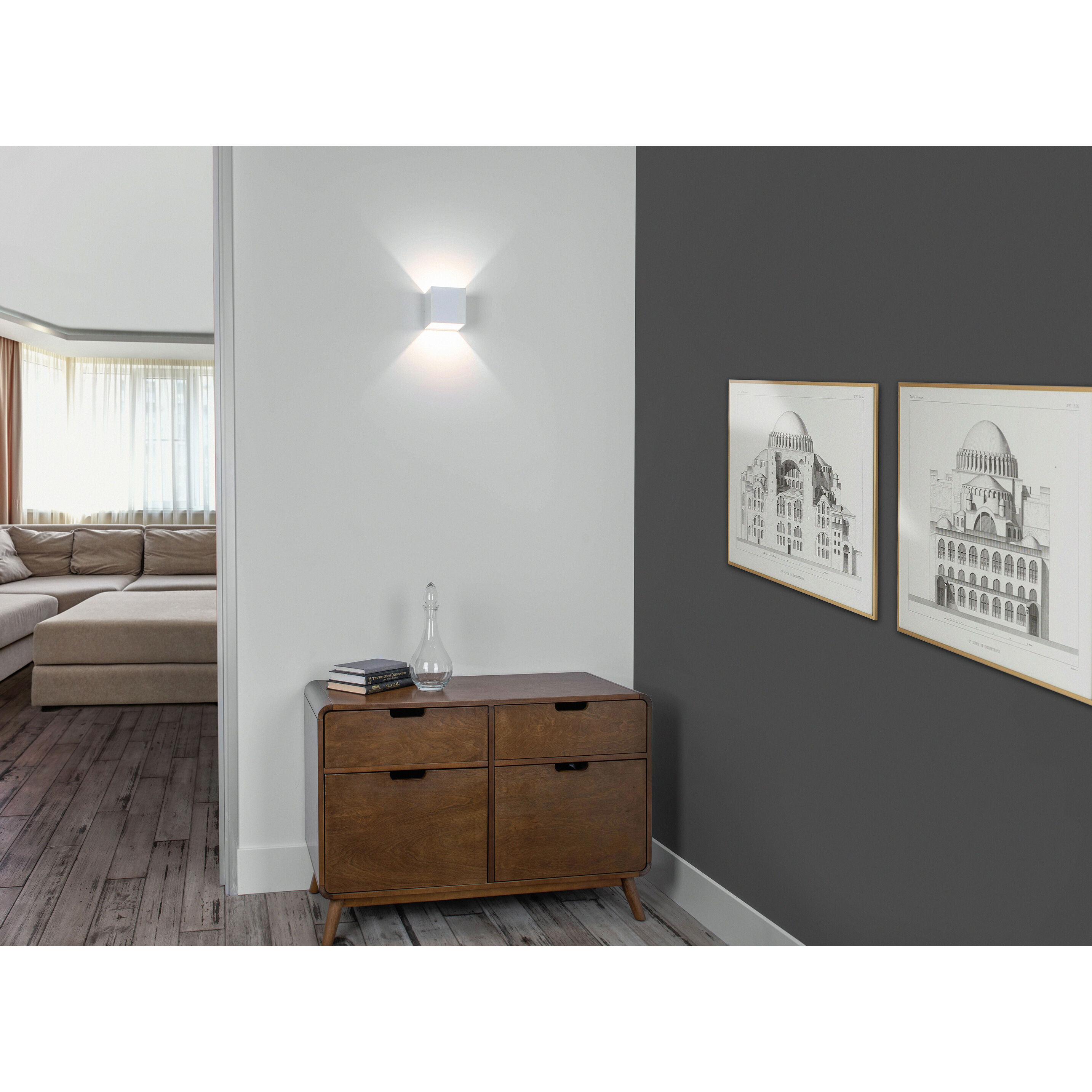 QB LED Wall Sconce Wall Light in White