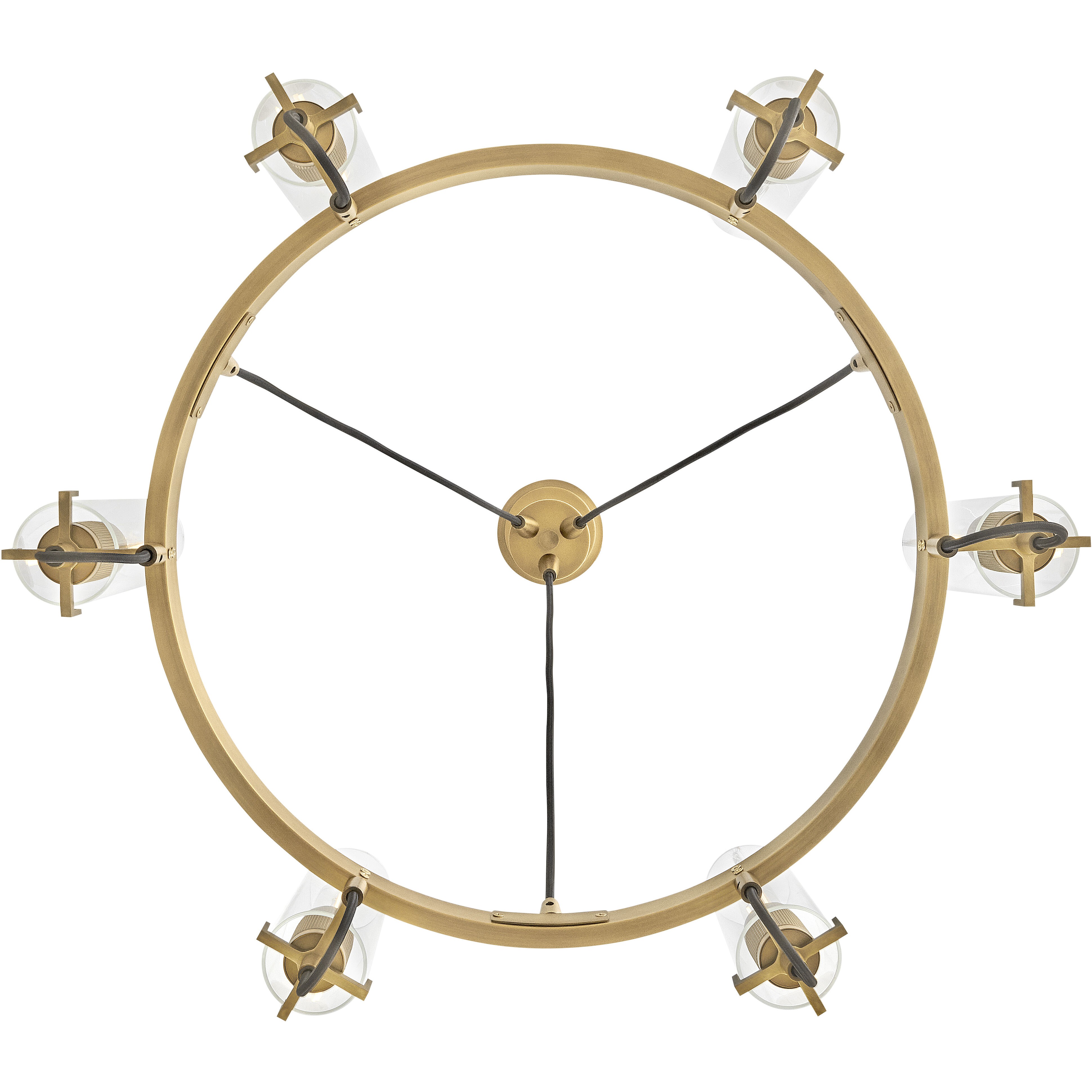 Ryden 6 Light 28 inch Heritage Brass Chandelier Ceiling Light