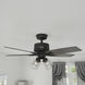 Gatlinburg 44 inch Matte Black with Dark Gray Oak/Matte Black Blades Ceiling Fan