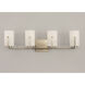 Dart 4 Light 29.75 inch Satin Nickel Bath Vanity Wall Light