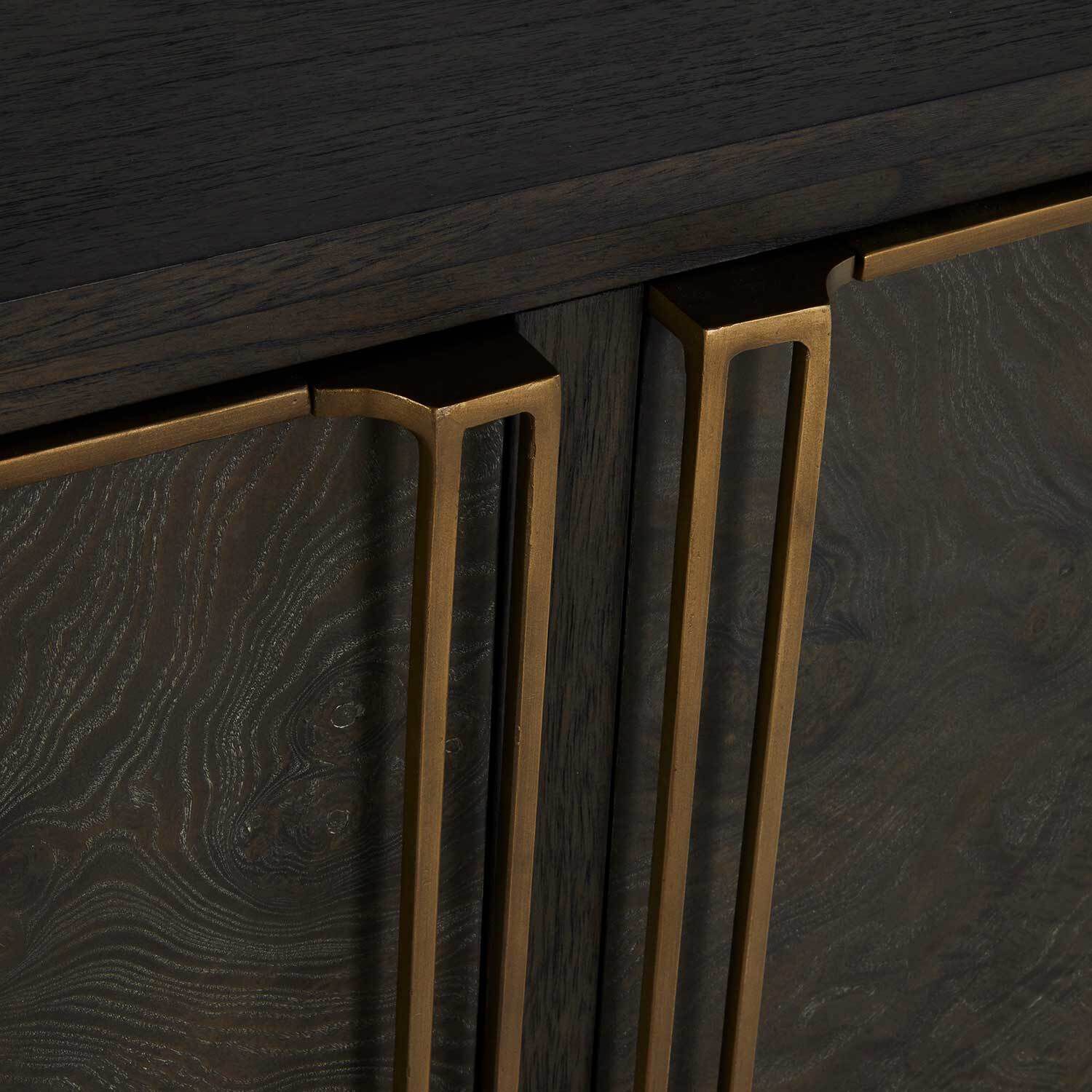 Fitzgerald Dark Grey Mindi / Dark Grey Burl / Stained Brass Cabinet