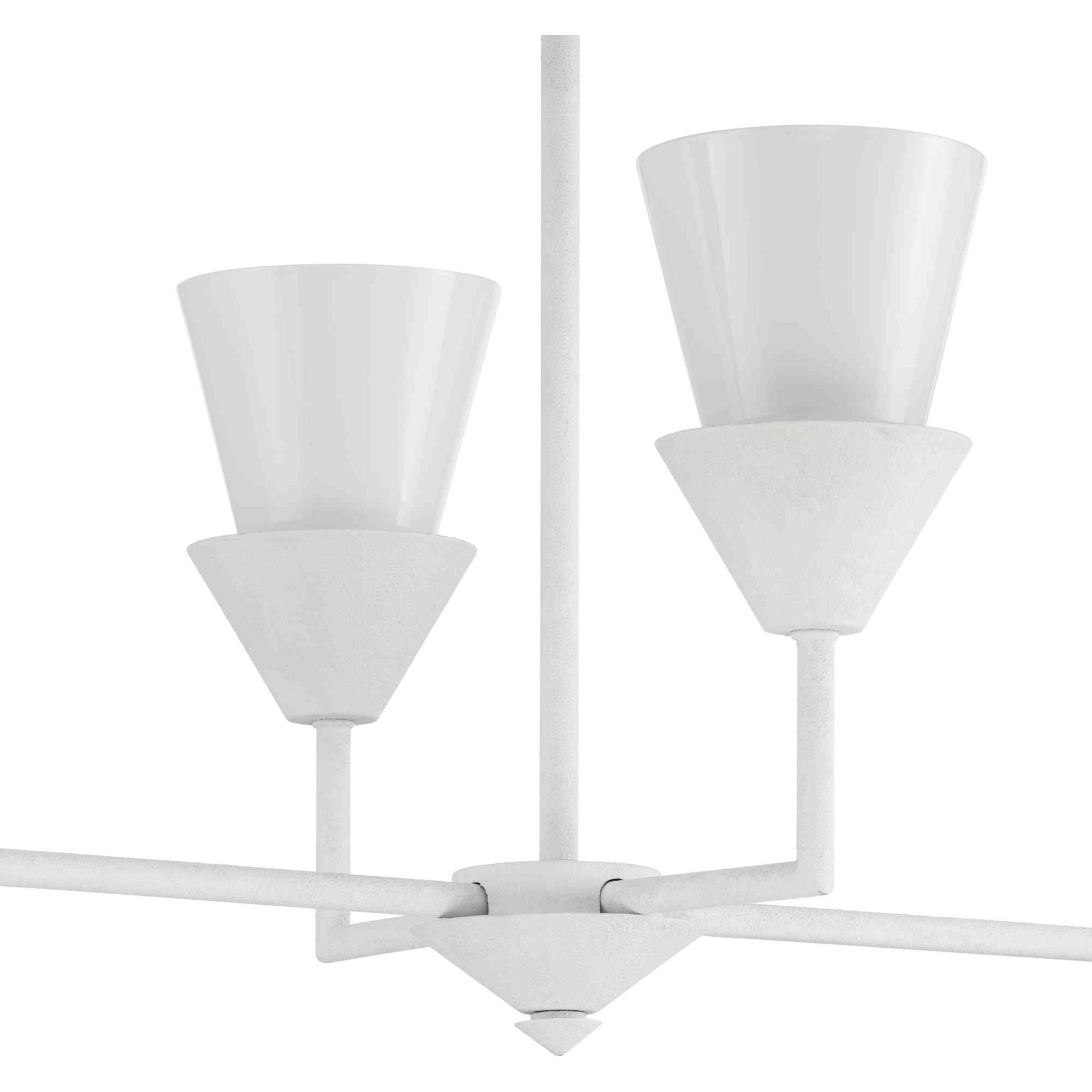 Pinellas 6 Light 50 inch White Plaster Linear Chandelier Ceiling Light, Design Series