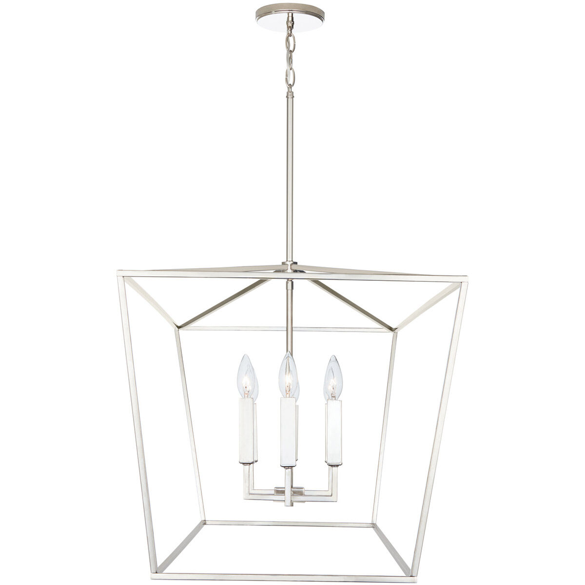 Thea 6 Light 42 inch Polished Nickel Island Ceiling Light