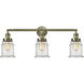 Franklin Restoration Canton LED 30 inch Antique Brass Bath Vanity Light Wall Light in Seedy Glass, Franklin Restoration