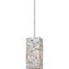 Signature 1 Light 4 inch Brushed Steel Pendant Set Ceiling Light