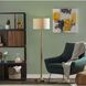 Barton 57 inch 100.00 watt Antique Brass Floor Lamp Portable Light, Simplee Adesso 