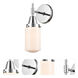 Caden 1 Light 5 inch Polished Chrome Sconce Wall Light in Matte White Glass