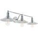 Etude 3 Light 33 inch Chrome Wall Sconce Wall Light