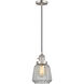 Franklin Restoration Chatham 1 Light 6 inch Brushed Satin Nickel Mini Pendant Ceiling Light in Incandescent, Clear