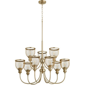 Omni 9 Light 32 inch Aged Brass Chandelier Ceiling Light
