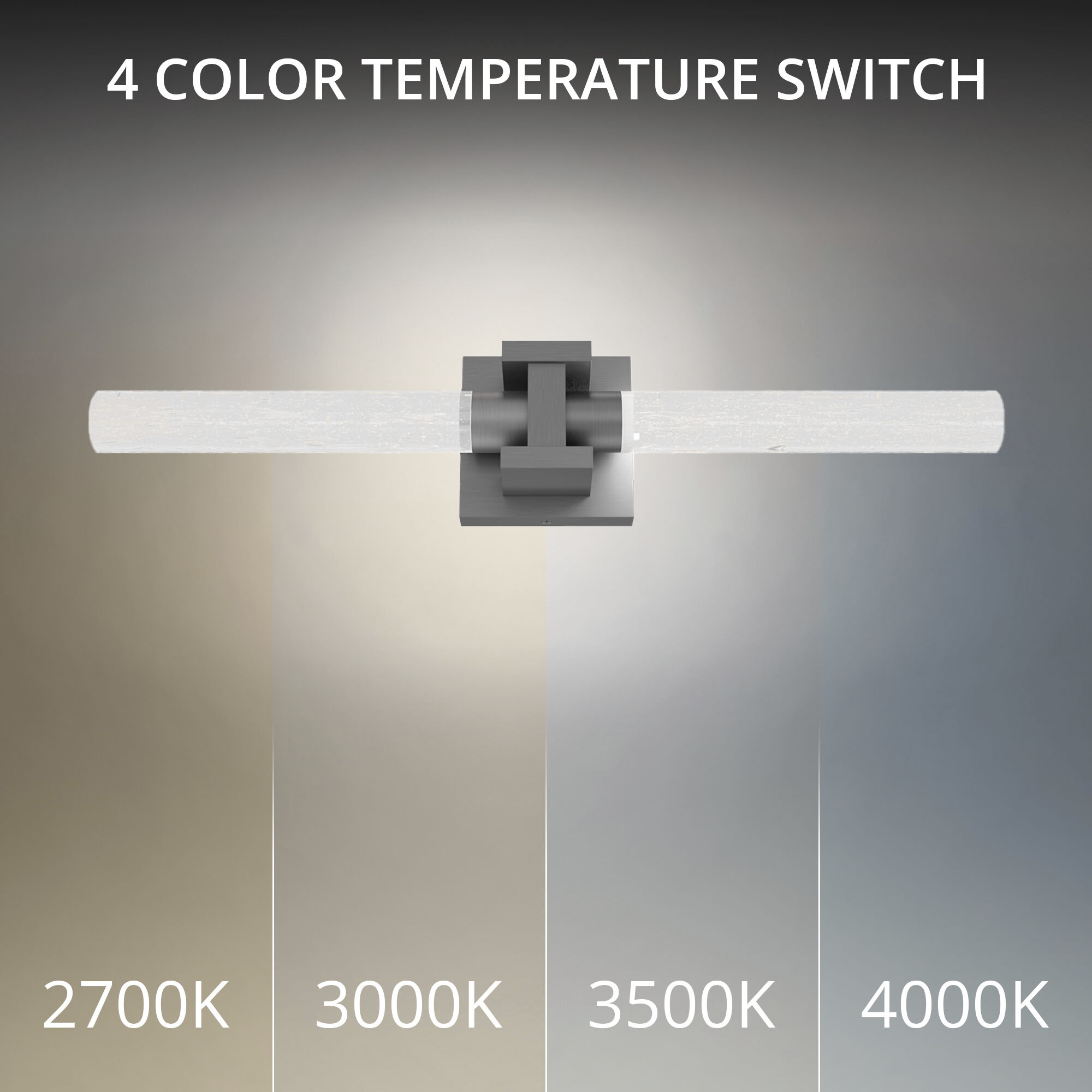 Ripple LED 4.75 inch Brushed Nickel Bath Vanity & Wall Light in 3500K, dweLED