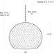 Pierced 5 Light 18 inch Natural Brass Pendant Ceiling Light, Sphere