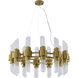 Canada 24 Light 31.5 inch Satin Brass Chandelier Ceiling Light