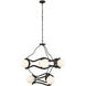 Black Betty 9 Light 36 inch Carbon and French Gold Chandelier Ceiling Light