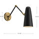 Alora Mood Daniel Wall/Ceiling Light Wall Light in Aged Gold and Matte Black