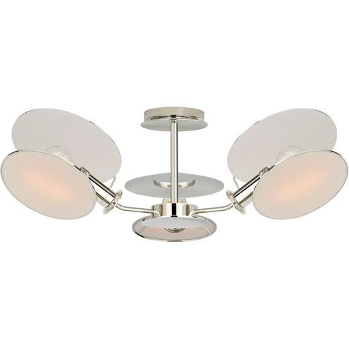 Thomas O'Brien Osiris 3 Light 31.5 inch Polished Nickel Semi-Flush Mount Ceiling Light, Medium