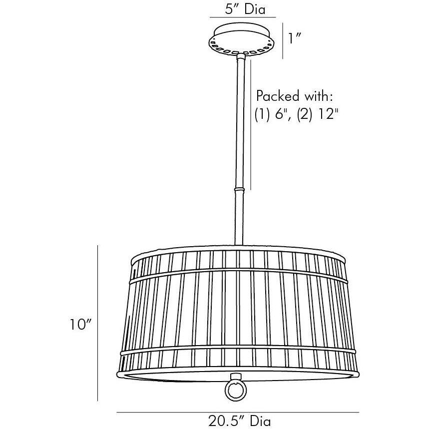 Sea Island 4 Light 18.5 inch Natural Pendant Ceiling Light