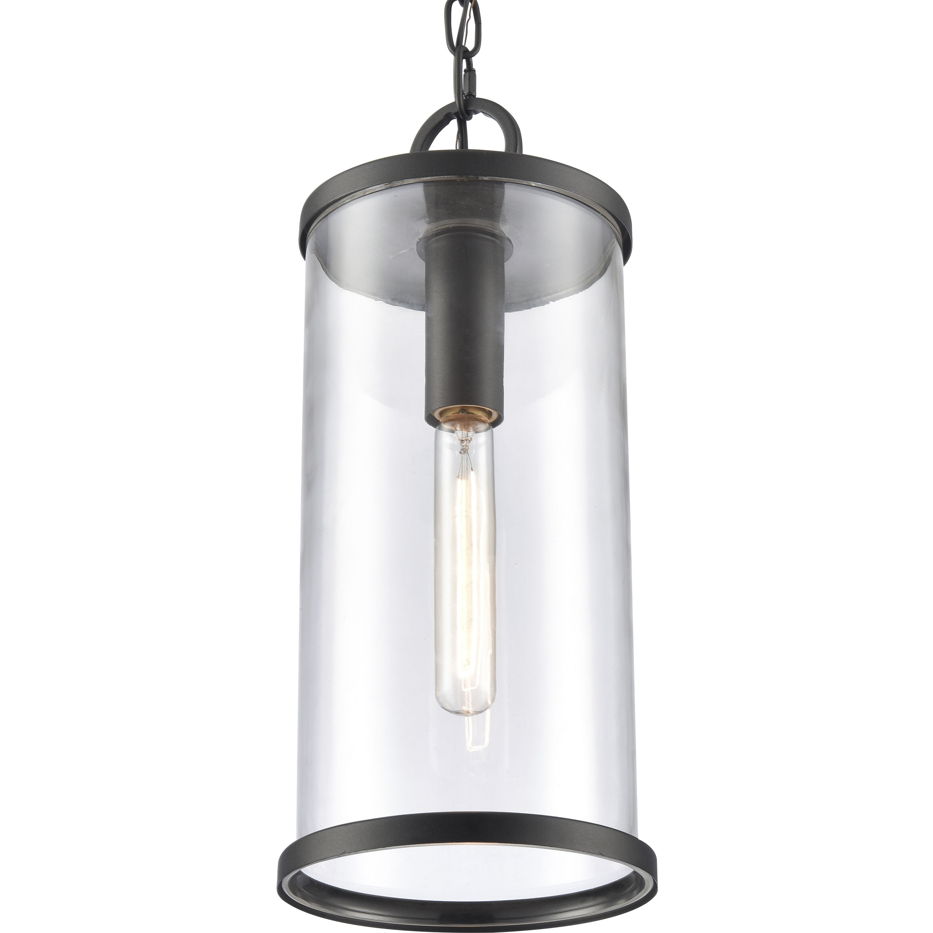 Hopkins 1 Light 7.25 inch Charcoal Outdoor Pendant