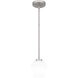 Nielson 1 Light 5.5 inch Brushed Nickel Mini Pendant Ceiling Light, Small