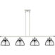 Adirondack 4 Light 48 inch White and Polished Chrome Island Light Ceiling Light in Incandescent