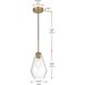 Gene 1 Light 7 inch Satin Gold Pendant Ceiling Light