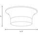 AH by Alexa Hampton Sina 2 Light 14.75 inch Aged Iron Flush Mount Ceiling Light
