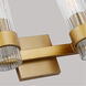 C&M by Chapman & Myers Geneva 4 Light 30 inch Burnished Brass Vanity Light Wall Light