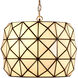 Hollywood 3 Light 23 inch Antique Brass Pendant Ceiling Light