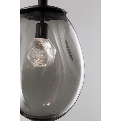 Cosmos LED LED 31.9 inch Flat Bronze Chandelier Ceiling Light in Clear Floret Inner with Bronze Cosmos Outer, 2700K LED, Round Multi-Port