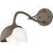 Brooklyn 1 Light 6 inch Bronze and White Long-Arm Sconce Wall Light in Bronze/White
