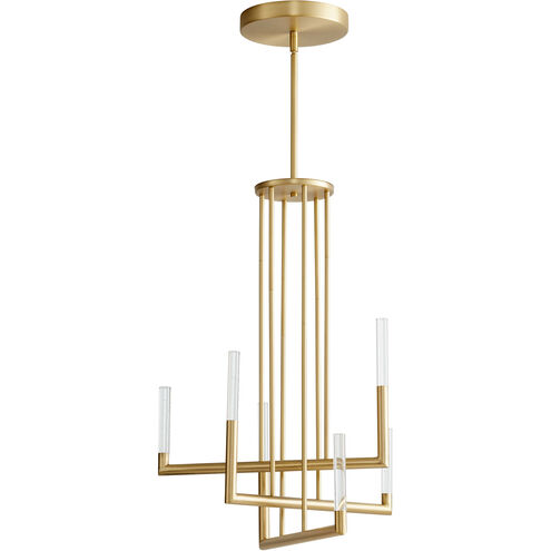 Luster LED Aged Brass Chandelier Ceiling Light