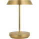 Sean Lavin Tepa 9 inch 2.4 watt Hand Rubbed Antique Brass Rechargeable Table Lamp Portable Light
