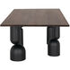 Leandra 86 X 46 inch Dark Walnut and Matte Black Dining Table