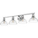 Yep Carver Vanity Wall Light in Chrome, Clear Glass