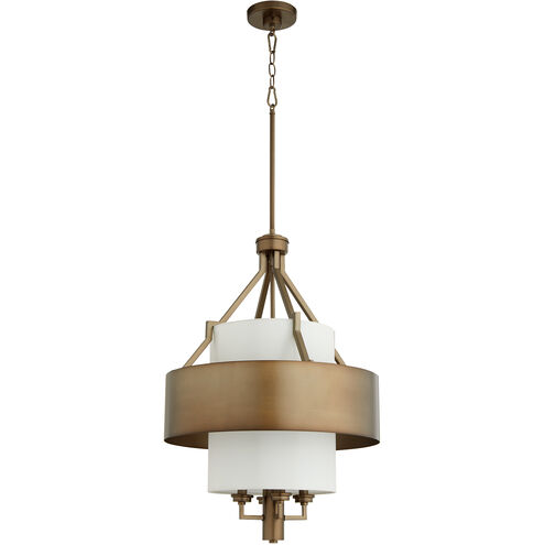 Fort Worth 4 Light 20 inch Dark Brass Pendant Ceiling Light