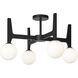 Scriben LED 24 inch Matte Black Flush Mount Ceiling Light