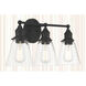 Barwell 3 Light 24 inch Coal Black Bath Vanity Light Wall Light
