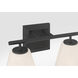 Siena 2 Light 14.25 inch Dark Matte Black Vanity Wall Light