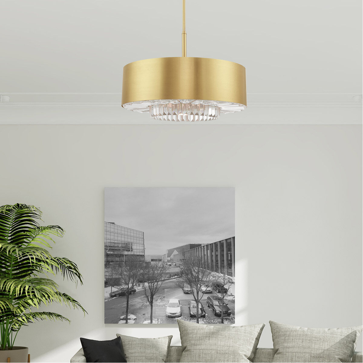 Madison 6 Light 24 inch Satin Brass Pendant Chandelier Ceiling Light